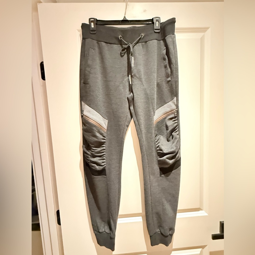 TRILLNATION Men Jogger Track Ruched zippered pockets drawstring elastic cuffs